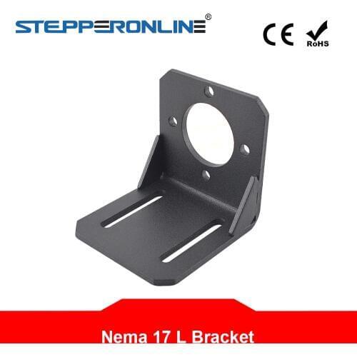 Nema 17 Mounting L Bracket for High Precision Planetary Geared Motor Alloy Steel Bracket for Hobby CNC/3D Printer