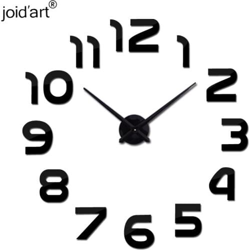 New fashion wall clock acrylic EVA mirror diy clocks original wall clock quartz 3d modern design wall sticker