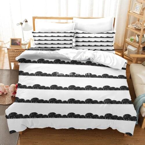Fresh Minimalist Bedding Set with Cool Warm Duvet Covers for Queen Girls Bedroom Decoration Home Textiles Deluxe Full Size