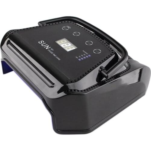 72W Rechargeable Lifting Handle Smart Power Storage Nail Art Dryer LED Nail Art Quick-Drying Gel Polisher Black