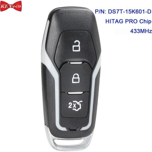 KEYECU for Ford Edge Galaxy 2015 S-Max 2016 2017 Mondeo 2018 Remote Key Fob P/N: DS7T-15K601-D 433MHz HITAG PRO Chip