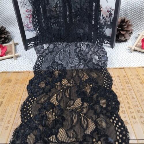 RR1168 18cm beautiful hot selling elastic lace fabric elastic lace for underwear