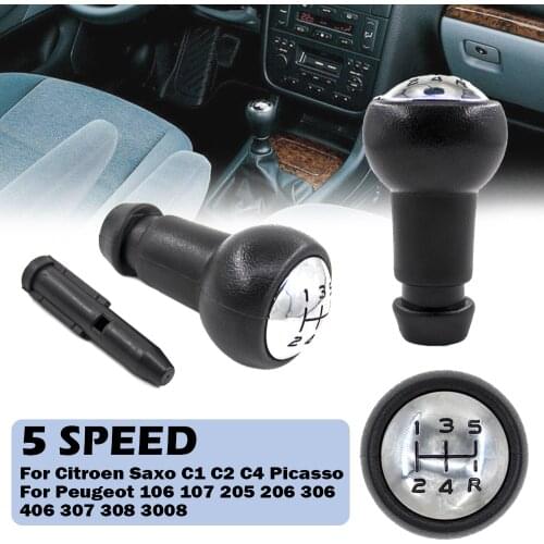 5 Speed Car Manual Gear Shift Knob For Peugeot 106 206 207 306 307 408 406 806 807 3008 5008 Citroen C2 C4 Picasso B9 Berlingo