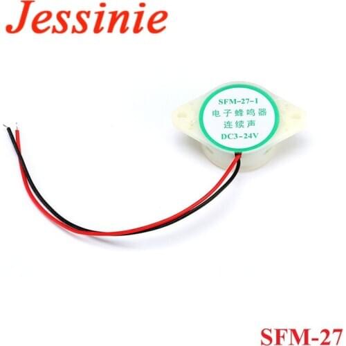 SFM-27 Alarm High-decibel DC3-24V 12V Electronic Buzzer Beep Alarm Continuous Beep for Arduino