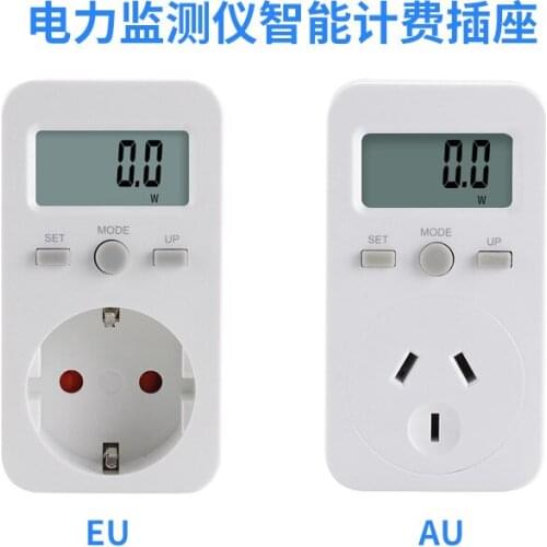 Plug-in Digital wattmeter LCD Energy Monitor Power Meter Electricity Electric swr meter Usage Monitoring Socket EU/AU/UK/US Plug