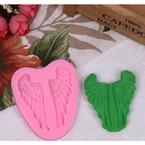 DIY Cake Molds Silicone 1 Pair Of Angel Wings Shape Freeze Tools Cupcake Topper Fondant Sugar Craft Candy Chocolate Gumpaste Mou