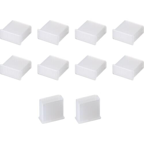 Uxcell 10pcs Silicone USB Cap Port Cover Anti Dust Protector 13mmx5mm for USB 2.0 Clear