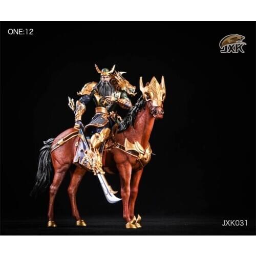 In Stock 1/12 Scales The Three Kingdoms Red Rabbit Horse Can Be Equipped With 3A Glory Guan Yu Ancient Figures For Collection