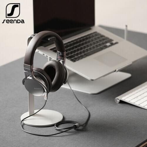 SeenDa Headphone Hanger Headset Stand Aluminium Alloy Holder Home Office Desktop Gaming Headphone Rack H-stand Earphone Display