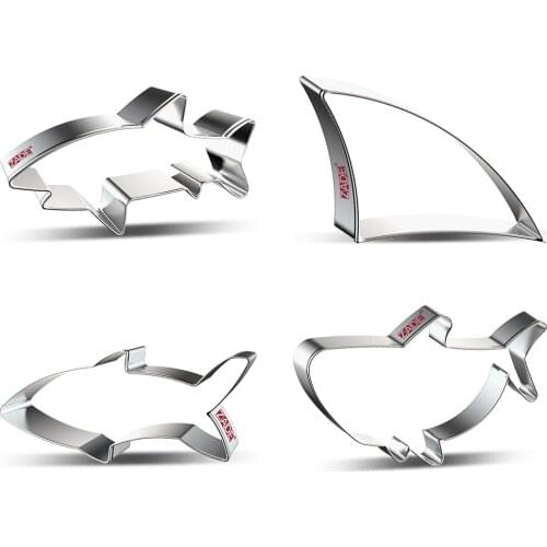 ZADE Under the Sea Whale Cookie Cutter for Biscuit Baking Shark Cookie Cutter- Stainless Steel
