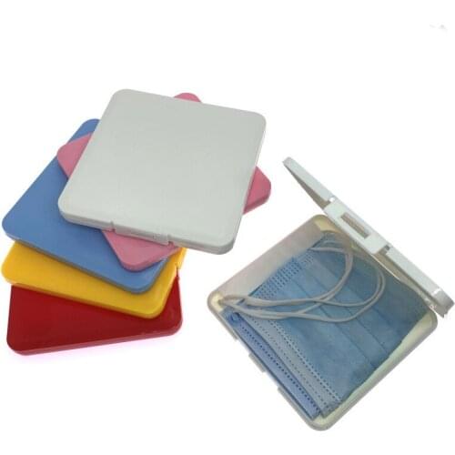 1pc Portable Dustproof Face Shield Mask Storage Box Moisture-Proof Disposable Face Nose Cover Organizer Holder Mask Storage Case