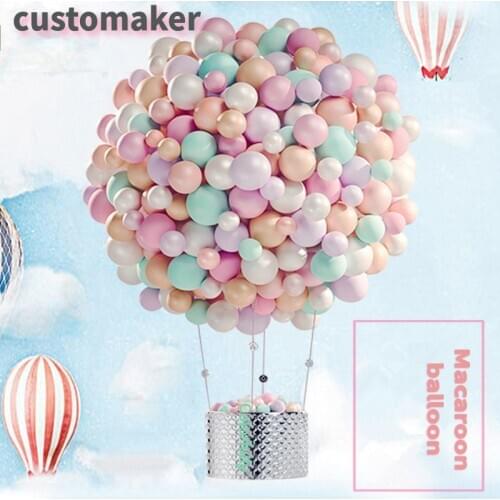 100pcs Free drawing printing Custom macaron balloons wedding Party balloon decoration personalized Baby Shower birthday party