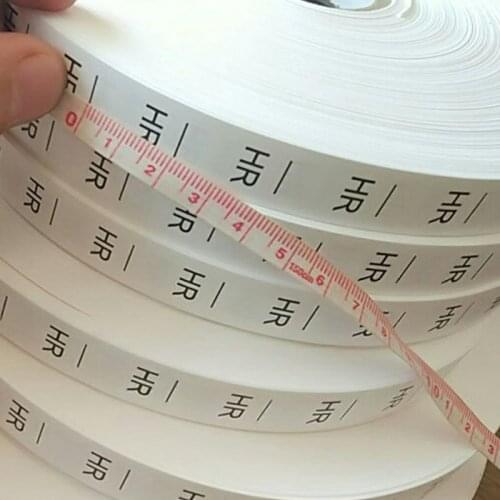 1000PCS(Its 1 Roll) , Custom logo White coated tape print care label clothing nylon size tag