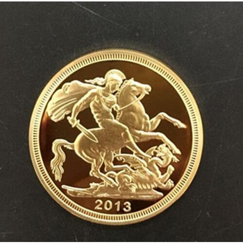 20 pcs The George Saint badge Elizabeth II 2013 24K gold plated ingot souvenir 40 mm badge decoration coin