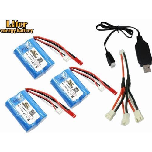 3pcs 7.4V 1300mAH Lipo Battery For Remote control helicopter RC Boat 7.4 V 1300 mAH 20C discharge 18500 toy battery Cylindrical