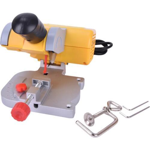 45 Degree Mini Cutting Machine Bench Cut-off Saw Steel Blade DIY Tools For Cutting Metal Wood Plastic With Adjust Miter Gauge