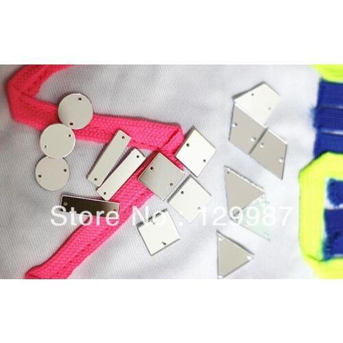 50pcs , 1.8x1.8cm round Double sided mirror for garment accessory,3D acrylic mirror decoration