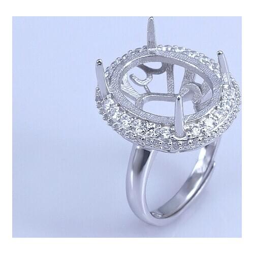 925 STERLING SILVER women girl Semi Mount Bases Blanks base blank Pad ring Setting Findings for Jewelry Making gift diy A4431