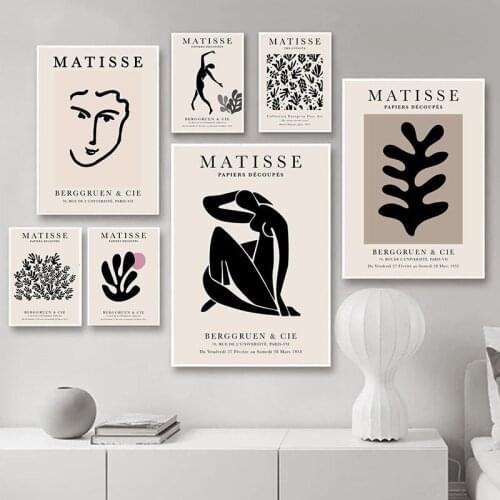 Abstract Poster Print Matisse Nude Figure Leaf Modern Wall Art Vintage Canvas Painting Decoration Home Wall Picture Painting