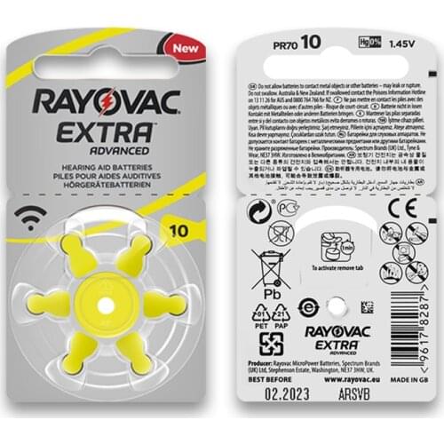 Hearing Aid Battery, 60 Pieces, Extra Performance, 10 10A A10 PR636 Zinc Air Hearing Aid Battery, Free Shipping