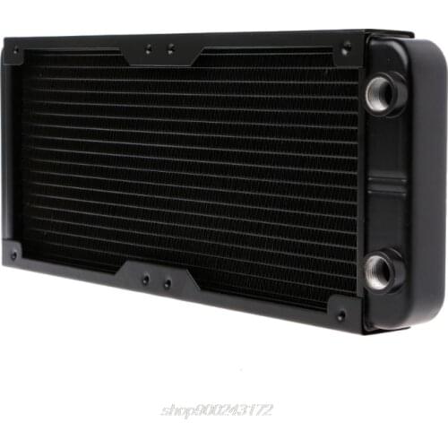 240mm Aluminum Computer Radiator Water Cooler 18 Tube CPU Heat Sink Exchanger M12 21 Dropship
