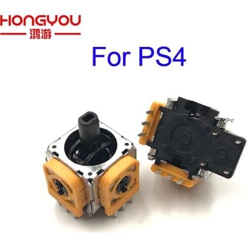 10pcs/Lot 3D Rocker Analog Joystick Replacement Yellow for Sony PlayStation 4 PS4 DualShock 4 Wireless Controller Con