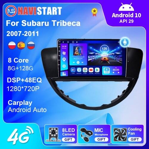 For Subaru Tribeca 2007-2011 Android 10 Car 4G WIFI Radio Navigation GPS Multimedia DVD Player Radio 2 Din Carplay Android auto