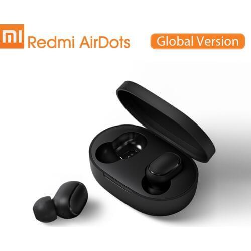 Global Version Xiaomi Redmi AirDots Earphone Mi True Wireless Earbuds Bluetooth 5.0 In-Ear Stereo Bass Earphones AI Control