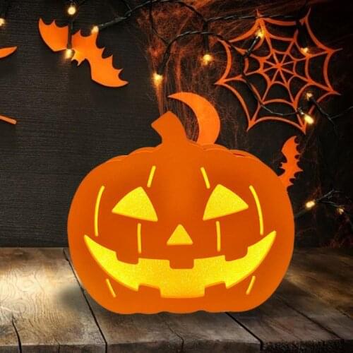 Halloween Pumpkin Lantern Decoration Party Pumpkin Toy Halloween Hanging Lamp Desktop Ornament Festival Home Decoration Prop