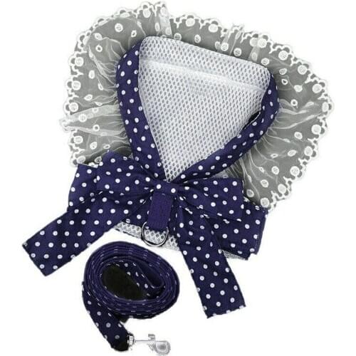 Cat Dog Harness Vest Pet Dog Lead Leash Set Cute Floral Dog Chest Strap