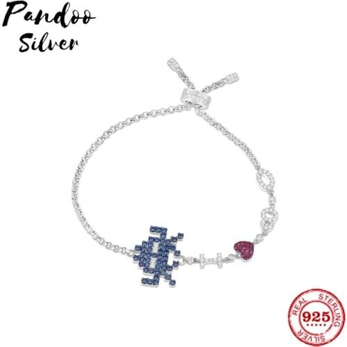 Fashion Charm Sterling Silver Copy 1:1 Copy,Adjustable Navy Silver 'Space Shooter' Bracelet Women 2021 Jewelry Gift