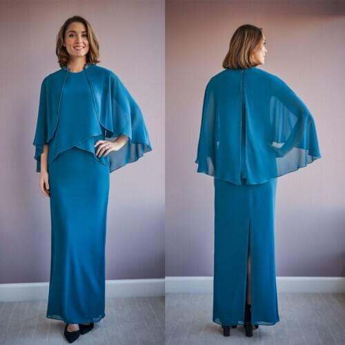 2021 Summer New Chiffon Mother of the Bride Suits Lace Formal Evening Gowns Custom Made Plus Size Mother of the Bride Suit