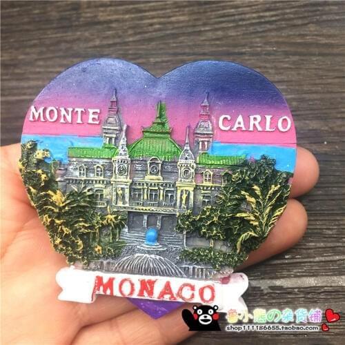 NEW HOT Morocco Monte Carlo 3D Fridge Magnet World Souvenirs Refrigerator Magnetic Sticker