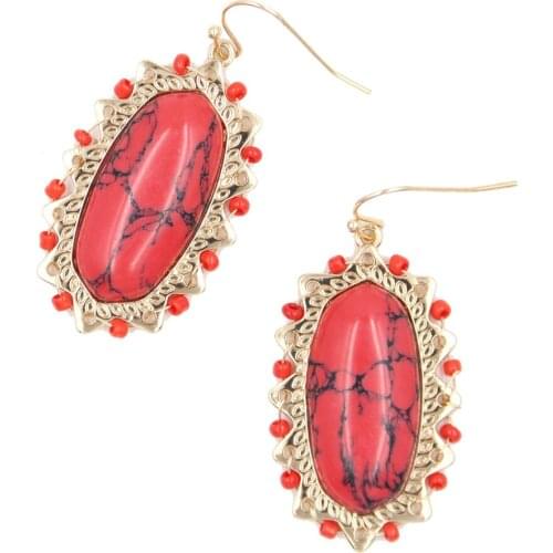 New Beads Lace Bohemian Geometric Earrings The Shinny Light Frame Designer Dangle Earrigns For Women Wholesale Gift Party