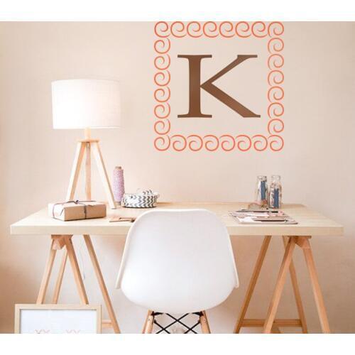 Personalized Monogram Wall Decal Vinyl Wall Stickers For Kids Rooms Nursery Bedroom Decoration Home Decor Mural Muursticker A499