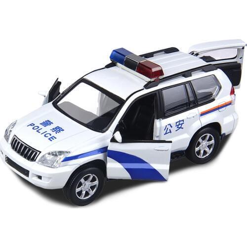 Sale 1:32 Toyota overbearing off-road alloy car model,simulation sound and light back to the special police model,free shipping
