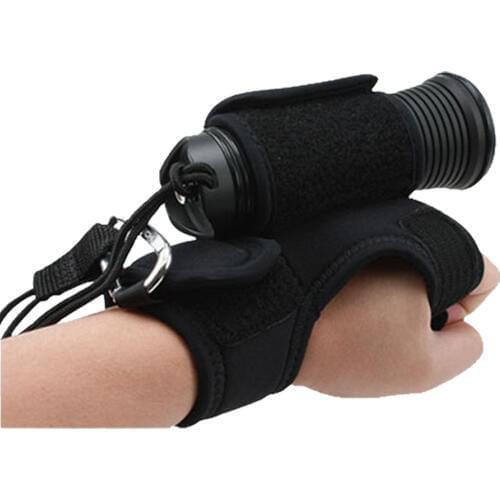 Adjustable Scuba Diving Underwater LED Torch Flashlight Hand Free Light Carrying Glove