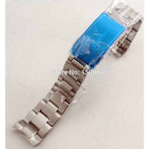 Parnis 20mm Brushed 316L Solid stainless steel Watchband Watch male bracelet strap