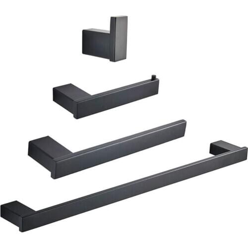 Modern Bathroom Accessories- 4-Piece Bathroom Hardware Set Bath Hardware Towel Bar Accessory Set