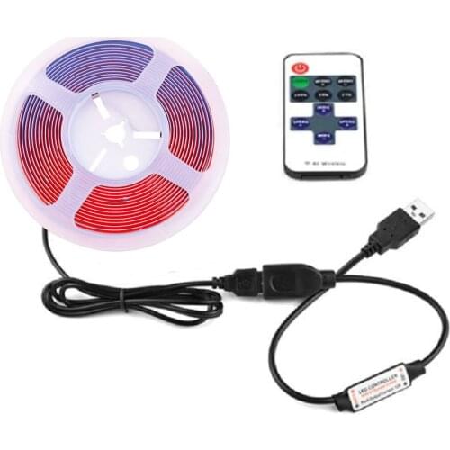 USB LED COB Strip Light DC5V 320Leds/m RA90 Soft NO Diode FCOB Dimmable Flexible Rope Tape TV Background Decorative Lamps