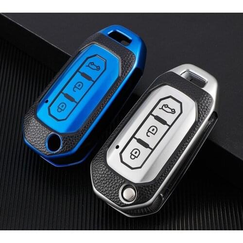 Carbon Fiber TPU Car Key Case For FORD Key Cover Anti-wear Transparent Key Shell For FORD fiesta focus 2 3 mk2 mk3 ranger mk4