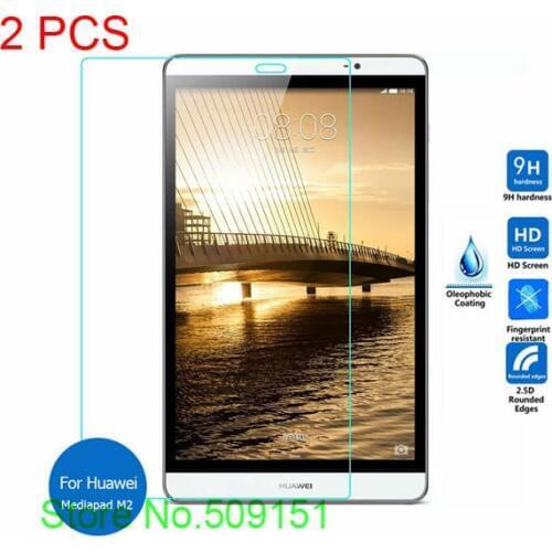 2 PCS For Huawei Mediapad M2 8.0 Tempered Glass Screen Protector 9H Safety Protective Film M2-801L Wifi M2-801w M2-803L M2-802L