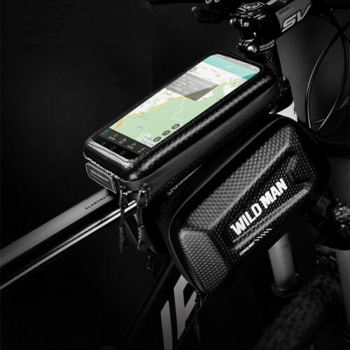 2020 6.5in Bicycle Bags Front Beam Frame MTB Bike Bag Waterproof Touch Screen Top Tube Mobile Phone Bag For Cycling Accessories