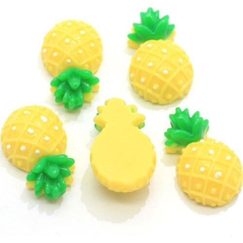 25mm Flatback Pineapple Resin Fruit Ornament for DIY Decor Sticker Scrapbooks Accessories
