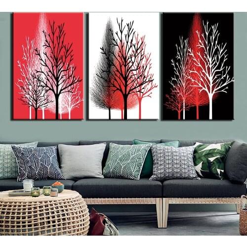3 Piece HD Wall Art Picture Tree Painting on Canvas for Living Room Decor Home Decoration Prints Posters
