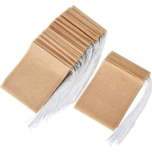 300 Pcs Tea Filter Bag Disposable Paper Tea Bag with Drawstring Unbleached Paper, Suitable for Loose Leaf Tea and Coffee