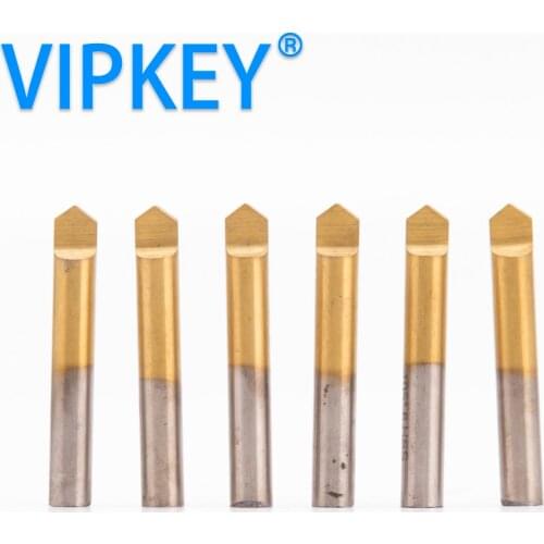 6pcs 95 105 degree HSS -TiN End drill bit key dimple cutter blade tracer point for vertical key machine milling cutters