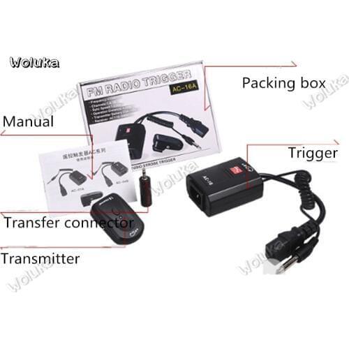 AC-16A Studio Flash Wireless remote control ejector shooting Synchronizer 16 channel Trigger CD50 T03