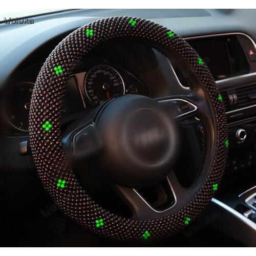 Car steering wheel cover summer special wooden bead steering wheel cover Cool and breathable car handle CD50 Q02
