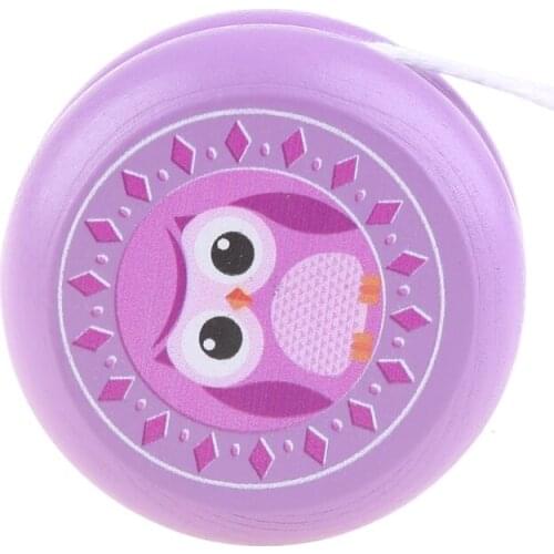 Wood Yo Yos Toys Animal Pattern Yoyo Ball Thread Control for Birthday Carnival Kids Children Prizes Gift